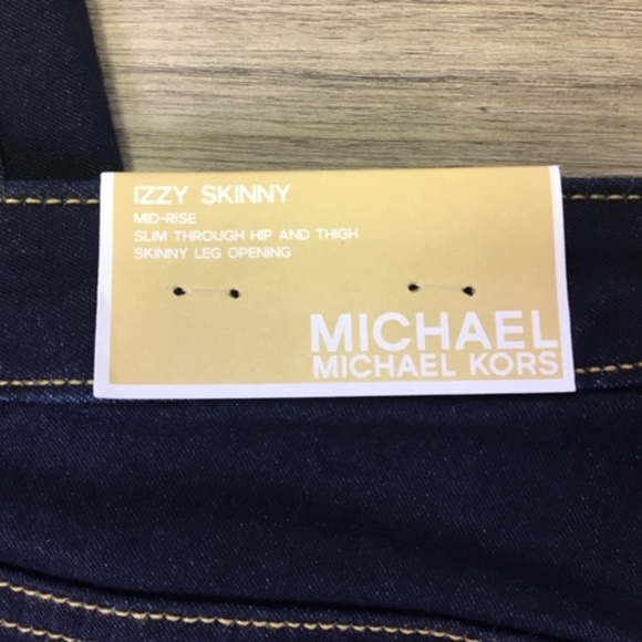 Michael Kors Izzy Skinny Jeans, Dark Wash - Picture 7 of 8